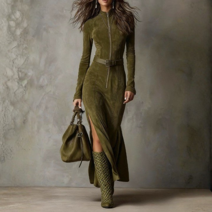 Roda | Suede Long Dress