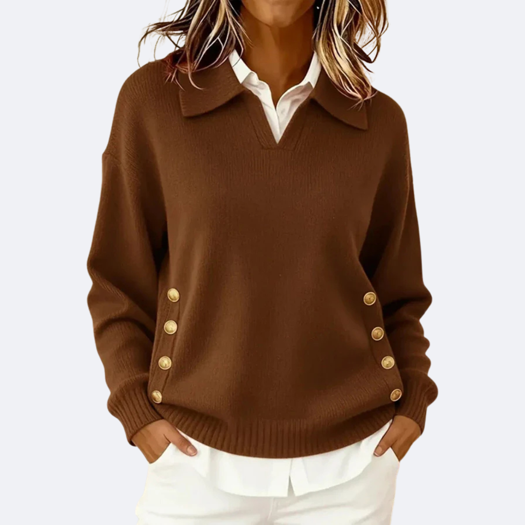 Madeline | Soft Sweater with Chic Collar