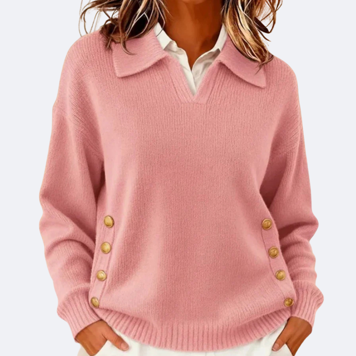 Madeline | Soft Sweater with Chic Collar