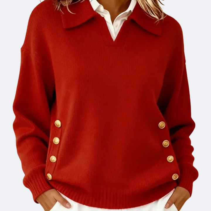 Madeline | Soft Sweater with Chic Collar