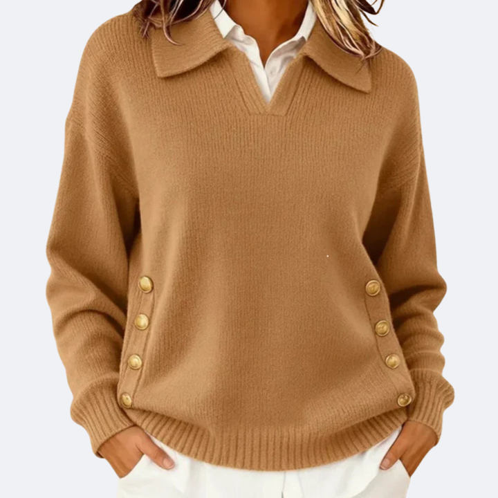 Madeline | Soft Sweater with Chic Collar