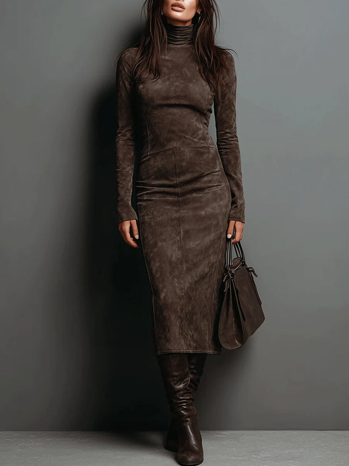 Kiana | Suede Midi Dress