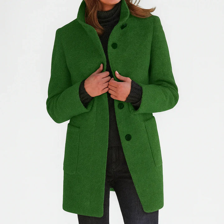 Arvey - Elegant mid-length wool coat with high collar