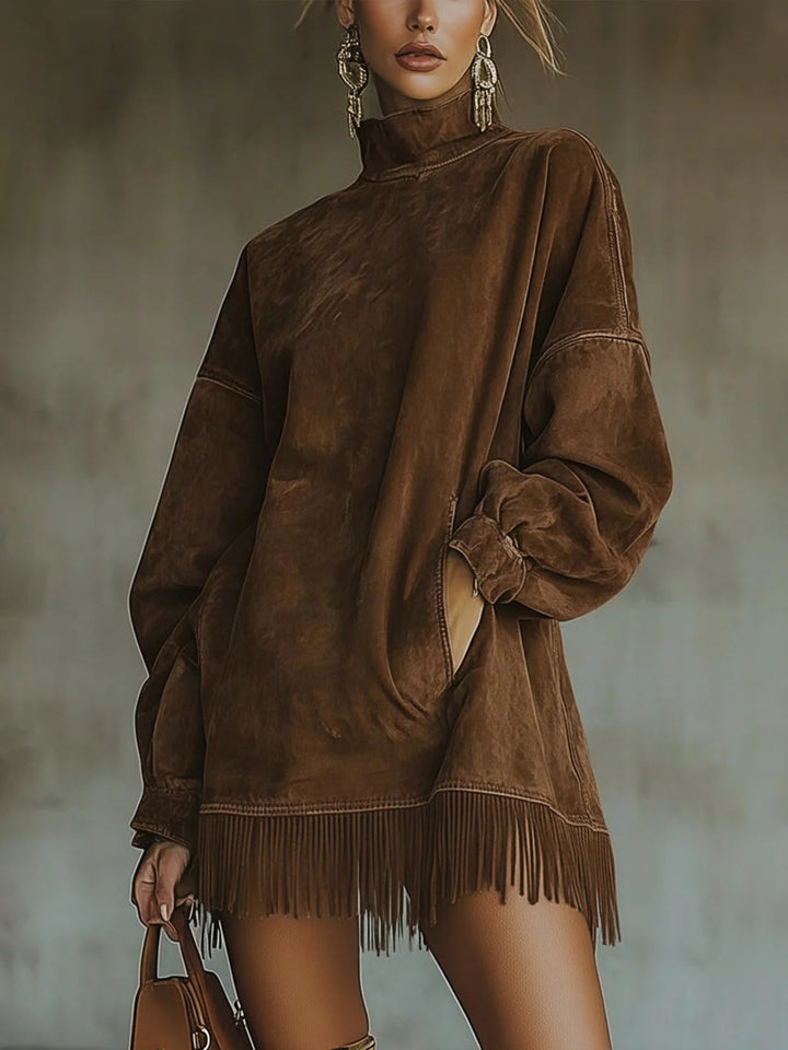 Scarlett™ | Long-Sleeve Dress With Fringe