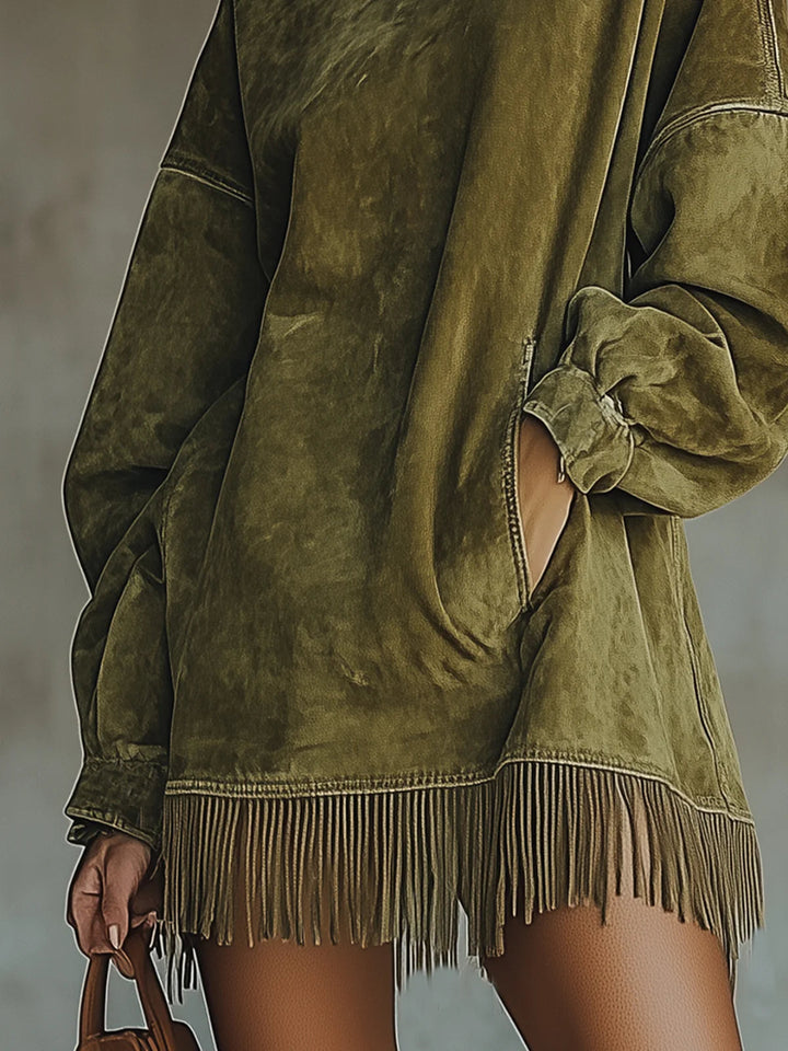 Scarlett™ | Long-Sleeve Dress With Fringe