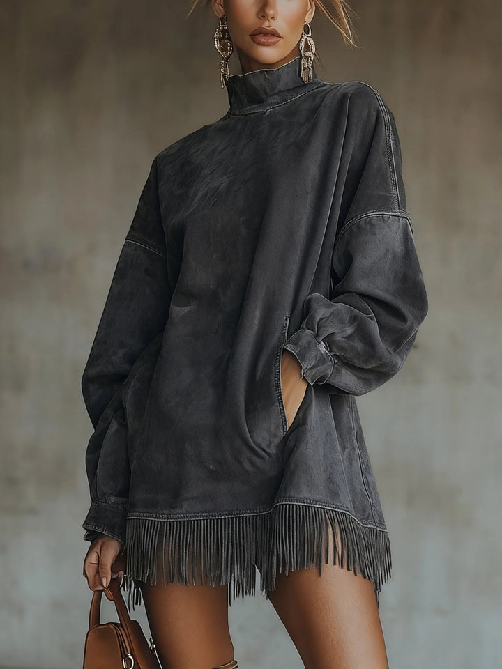 Scarlett™ | Long-Sleeve Dress With Fringe