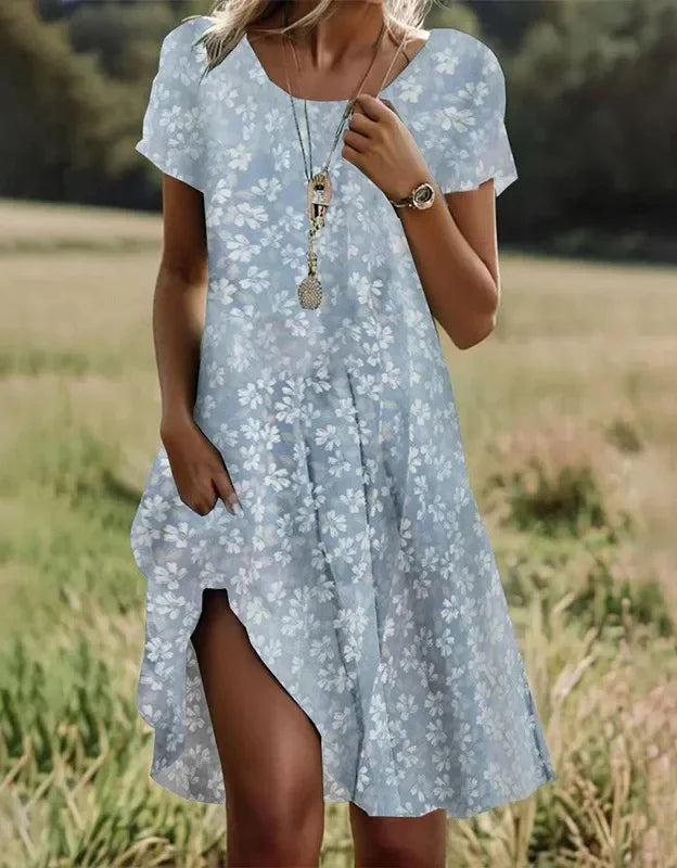 Mary | Short Sleeve Midi Dress