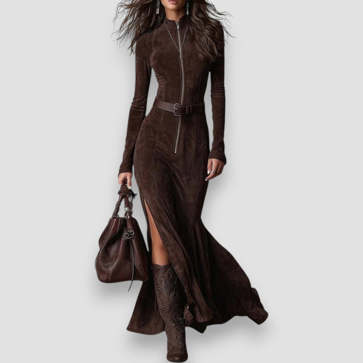 Roda | Suede Long Dress