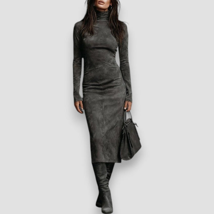 Kiana | Suede Midi Dress