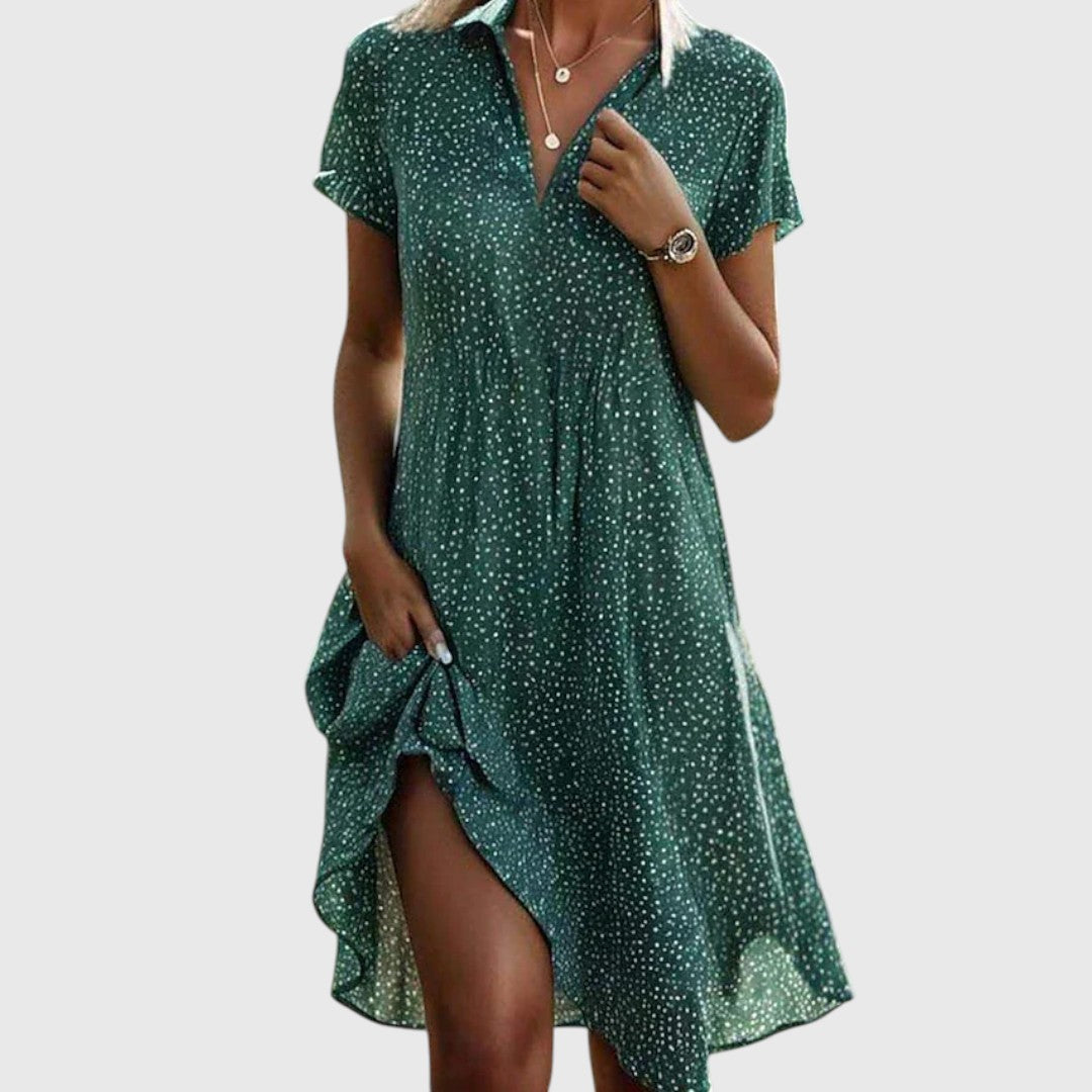 Mary | Short Sleeve Midi Dress