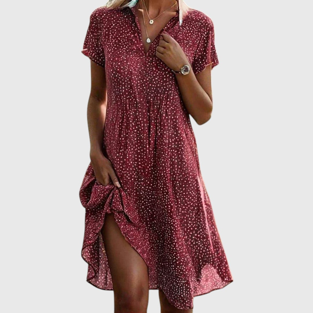 Mary | Short Sleeve Midi Dress