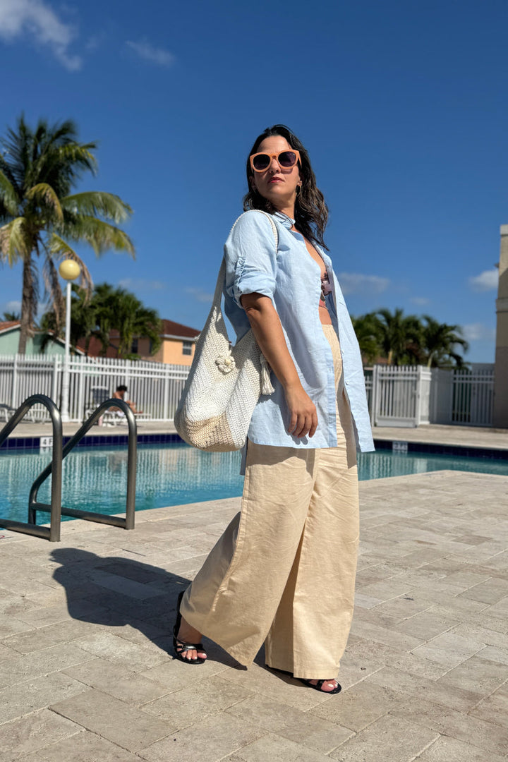 Oversized 100% Cotton Linen Shirt