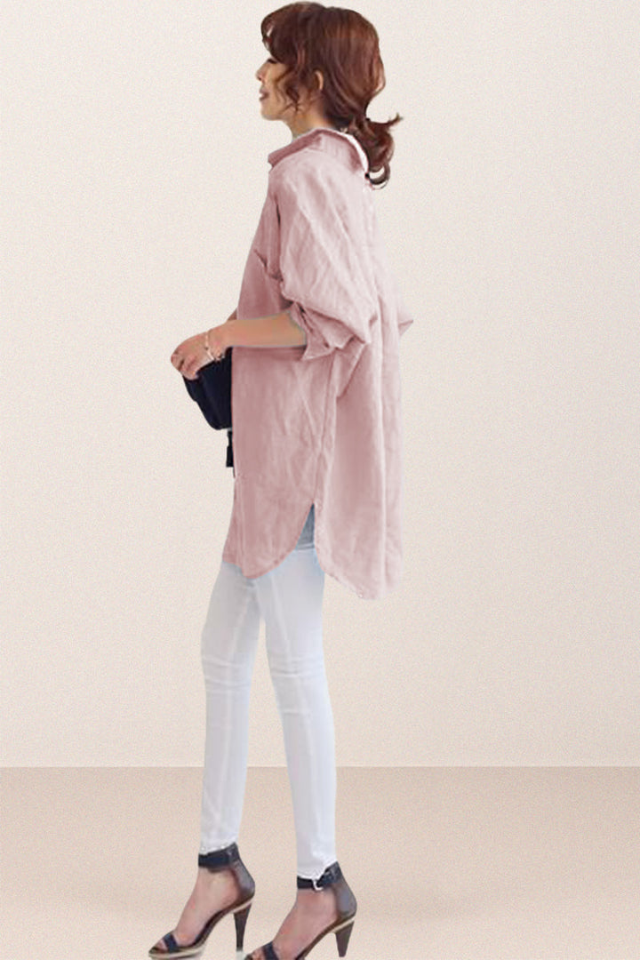 Oversized 100% Cotton Linen Shirt