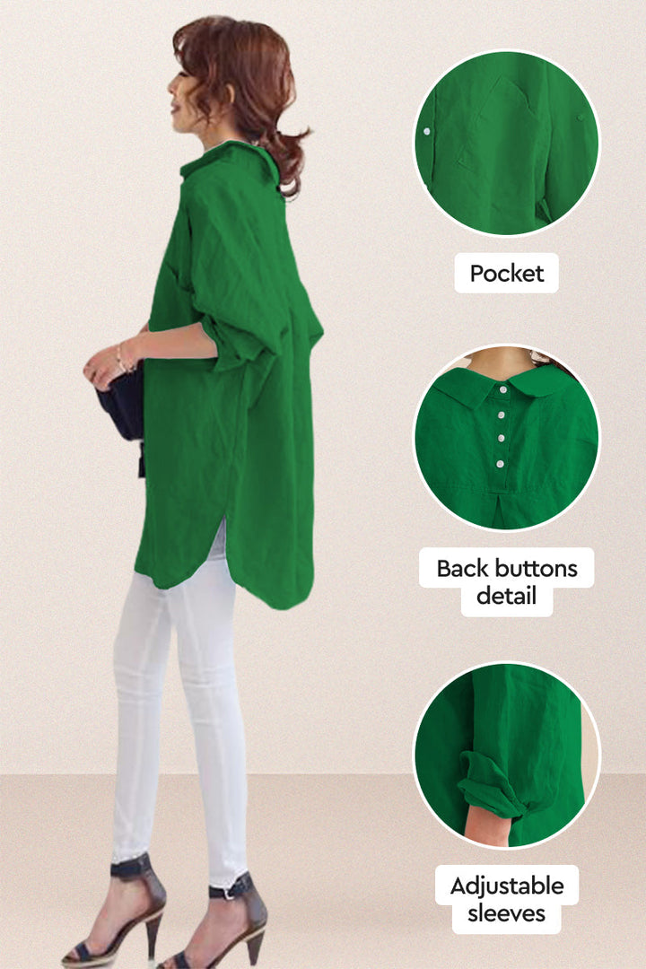 Oversized 100% Cotton Linen Shirt