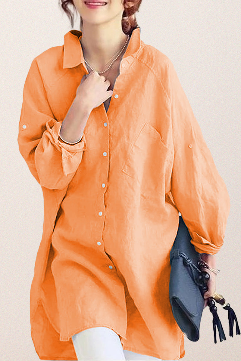 Oversized 100% Cotton Linen Shirt